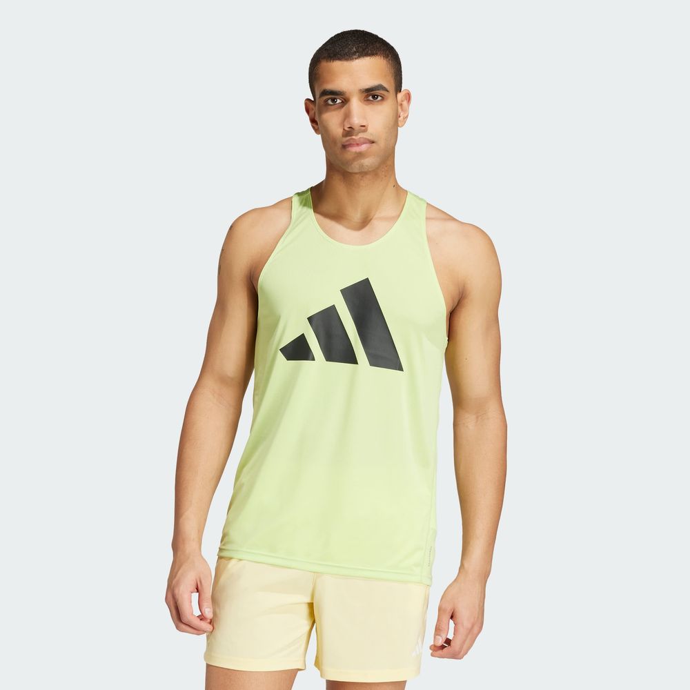 Foto 5 pulgar | Playera Sin Mangas Run It Adidas Verde Hombre