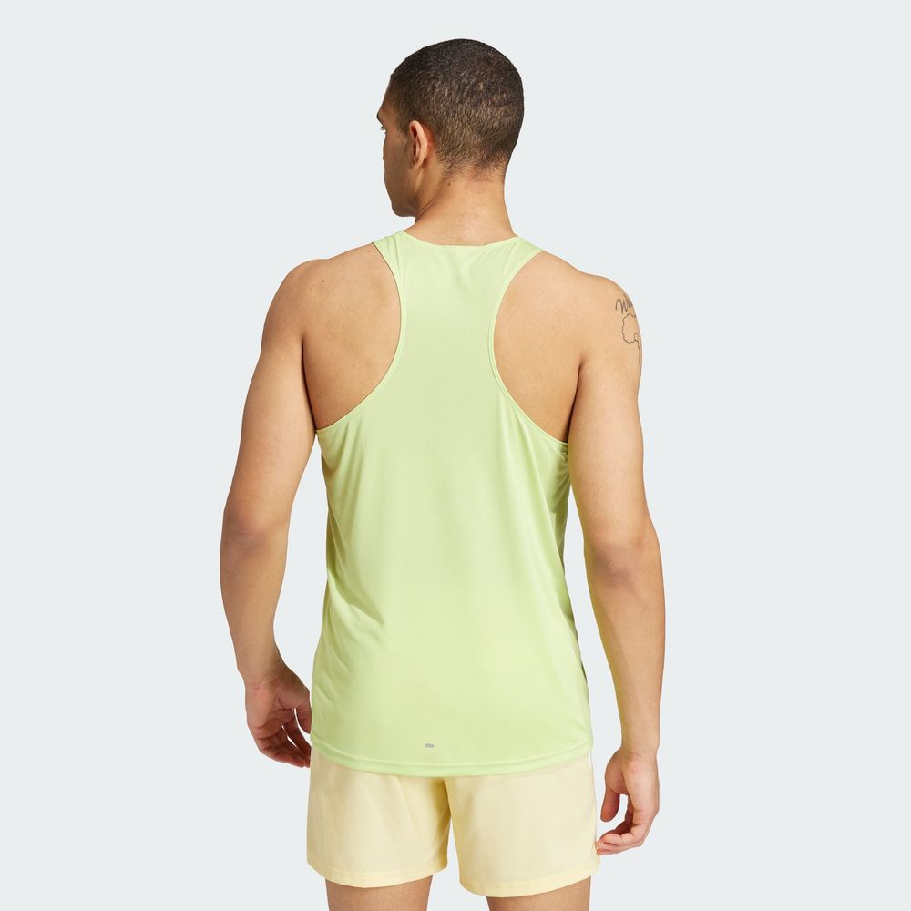 Foto 6 pulgar | Playera Sin Mangas Run It Adidas Verde Hombre
