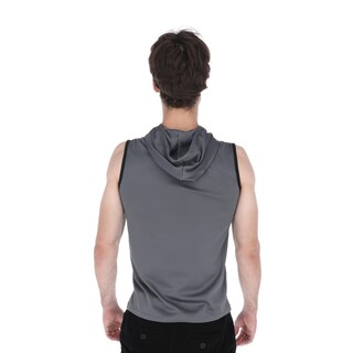 Foto 2 | Playera Deportiva Sin Mangas Con Capucha Color Gris Para Hombre