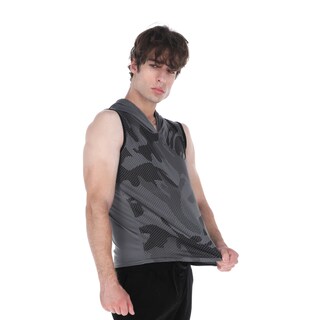 Foto 4 | Playera Deportiva Sin Mangas Con Capucha Color Gris Para Hombre