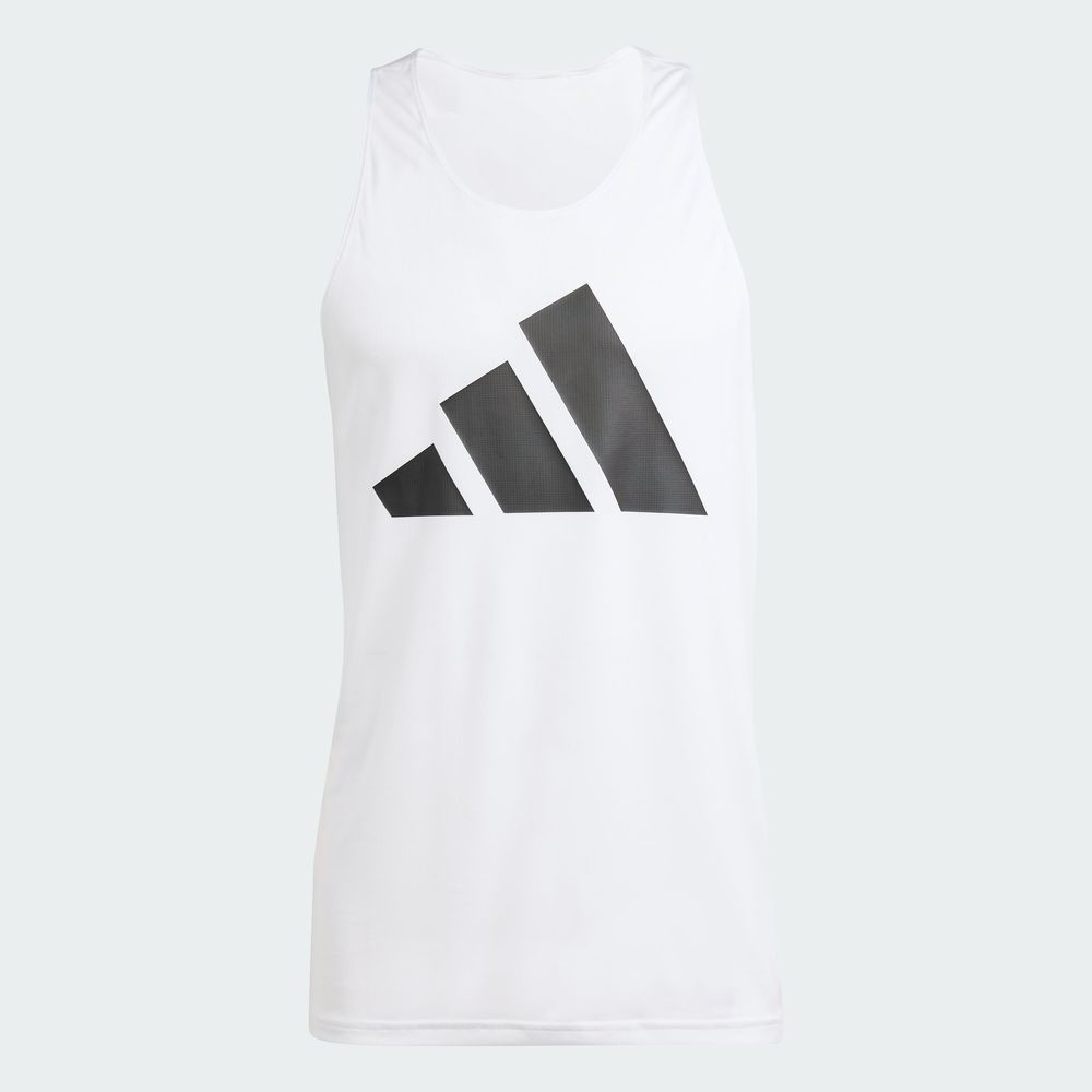 Foto 4 pulgar | Playera Sin Mangas Run It Adidas Blanco para Hombre