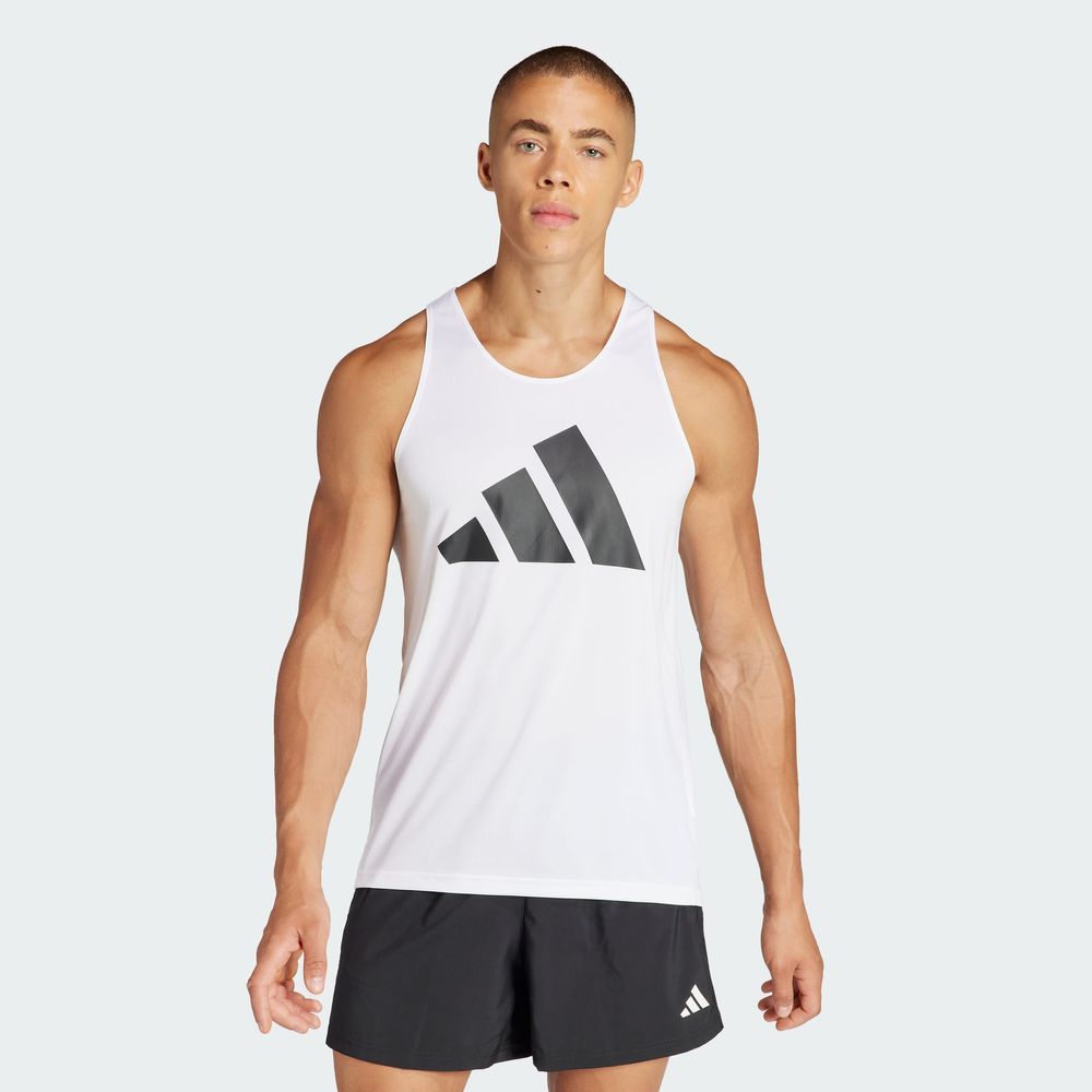 Foto 5 pulgar | Playera Sin Mangas Run It Adidas Blanco para Hombre