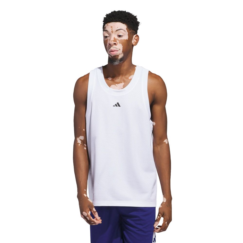 Foto 3 pulgar | Playera sin Mangas Adidas Basketball Legends Blanca para Hombre