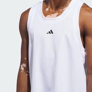 Foto 6 | Playera sin Mangas Adidas Basketball Legends Blanca para Hombre