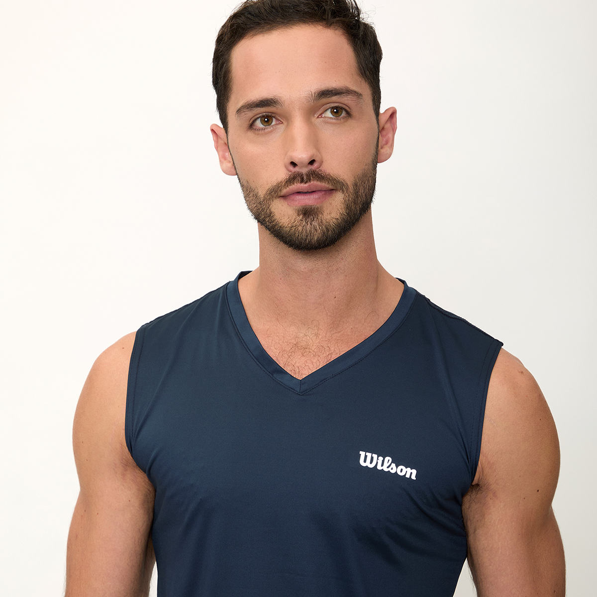 Foto 4 pulgar | Playera Wilson Ultra Ligera sin Manga Cuello V para Hombre