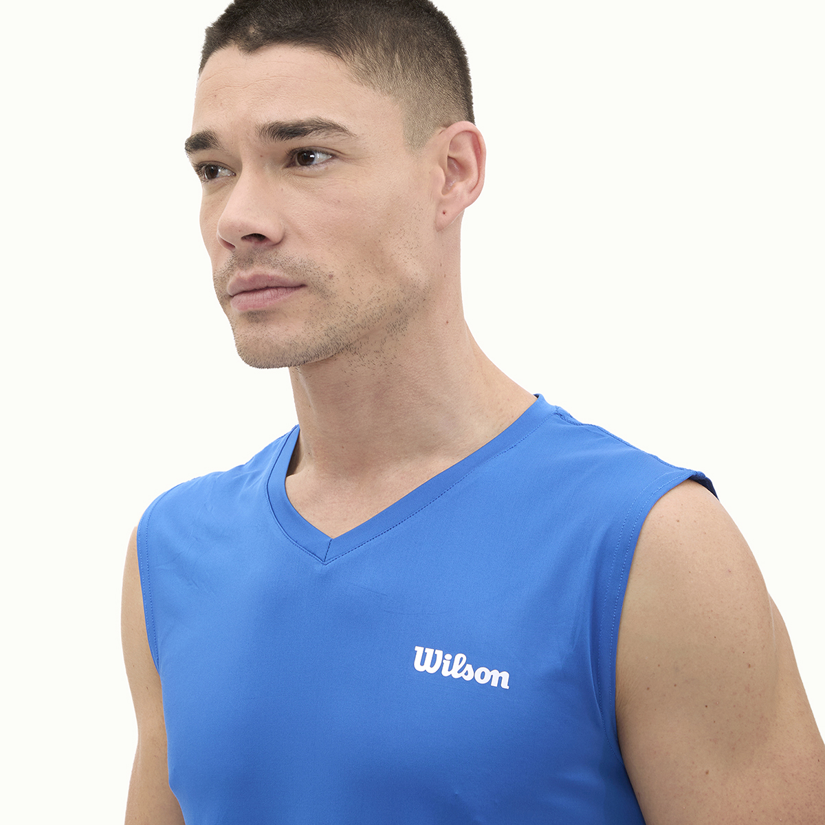 Foto 4 pulgar | Playera Wilson Ultra Ligera Sin Manga Cuello En V Para Hombre