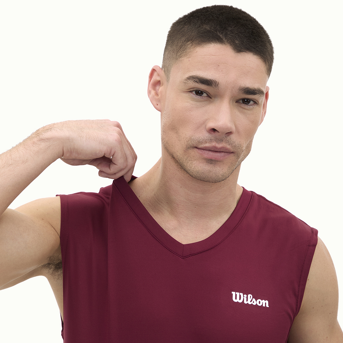 Foto 3 pulgar | Playera Wilson Ultra Ligera Sin Manga Cuello en V para Hombre
