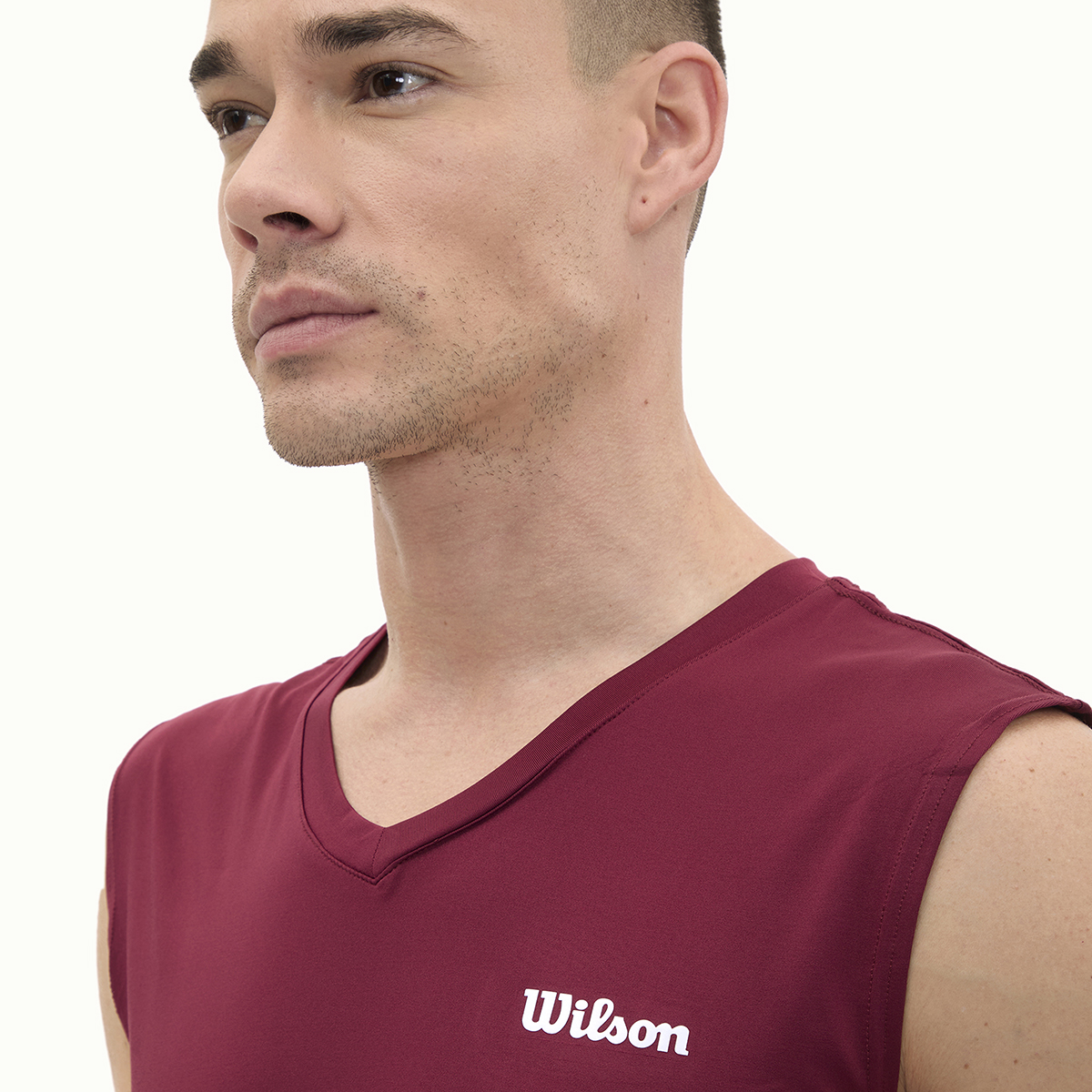 Foto 5 pulgar | Playera Wilson Ultra Ligera Sin Manga Cuello en V para Hombre
