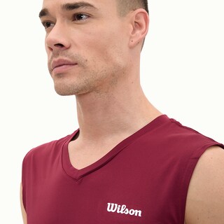 Foto 4 | Playera Wilson Ultra Ligera Sin Manga Cuello en V para Hombre