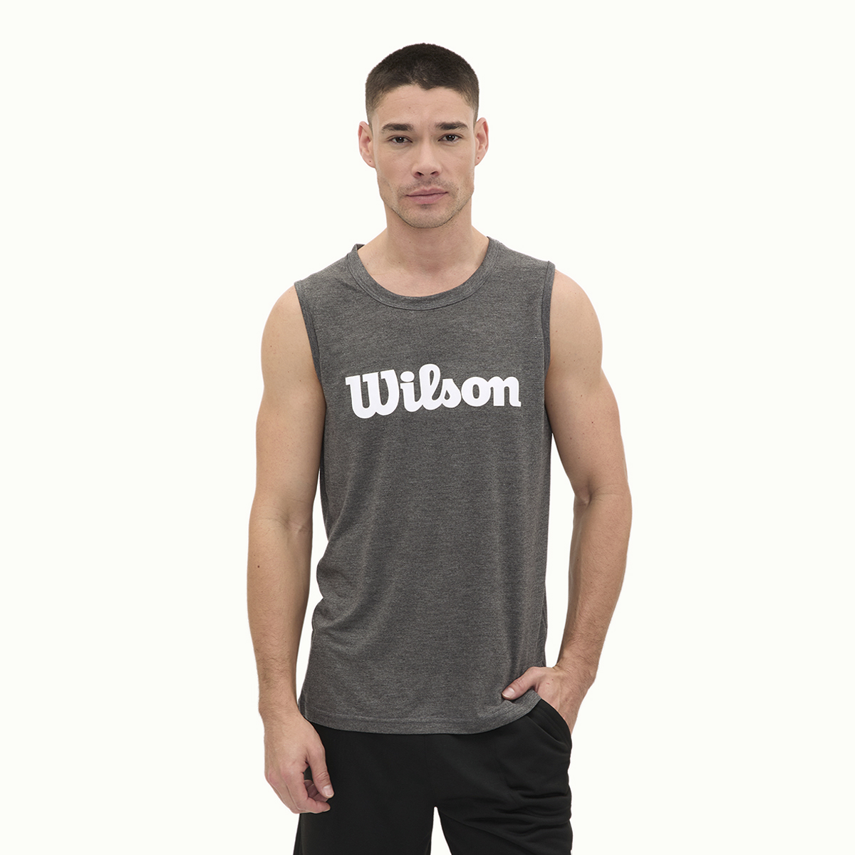 Playera Wilson Polyspun Sin Manga Estampada Para Hombre