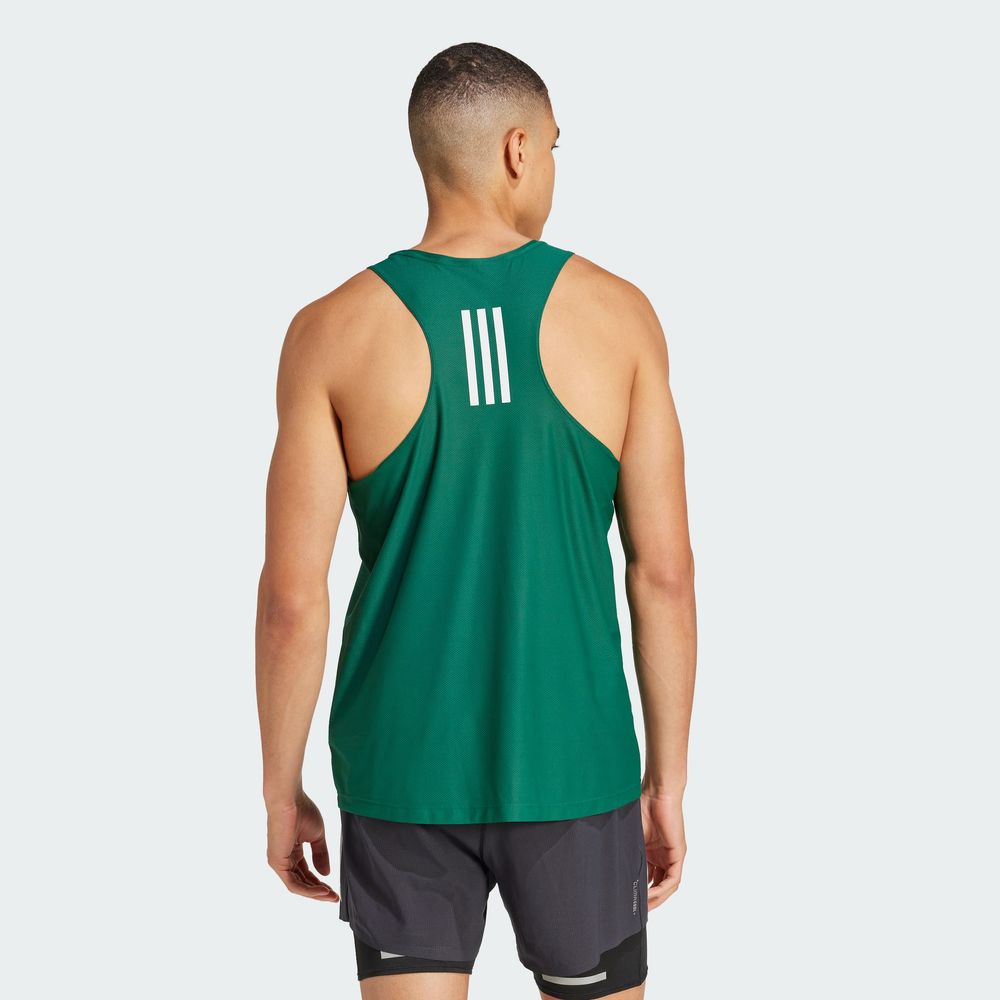 Foto 5 pulgar | Playera Sin Mangas Own The Run Adidas Verde Hombre