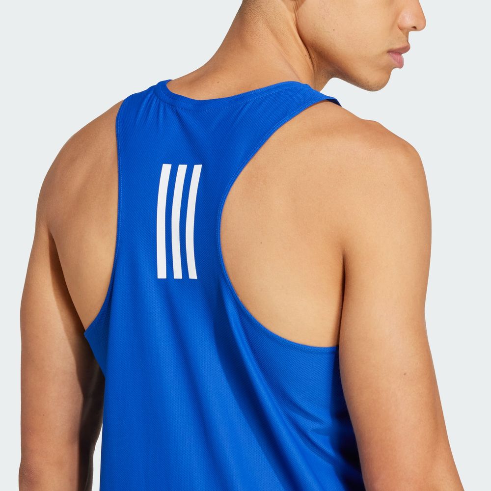 Foto 8 pulgar | Playera Sin Mangas Own The Run Adidas Azul Hombre