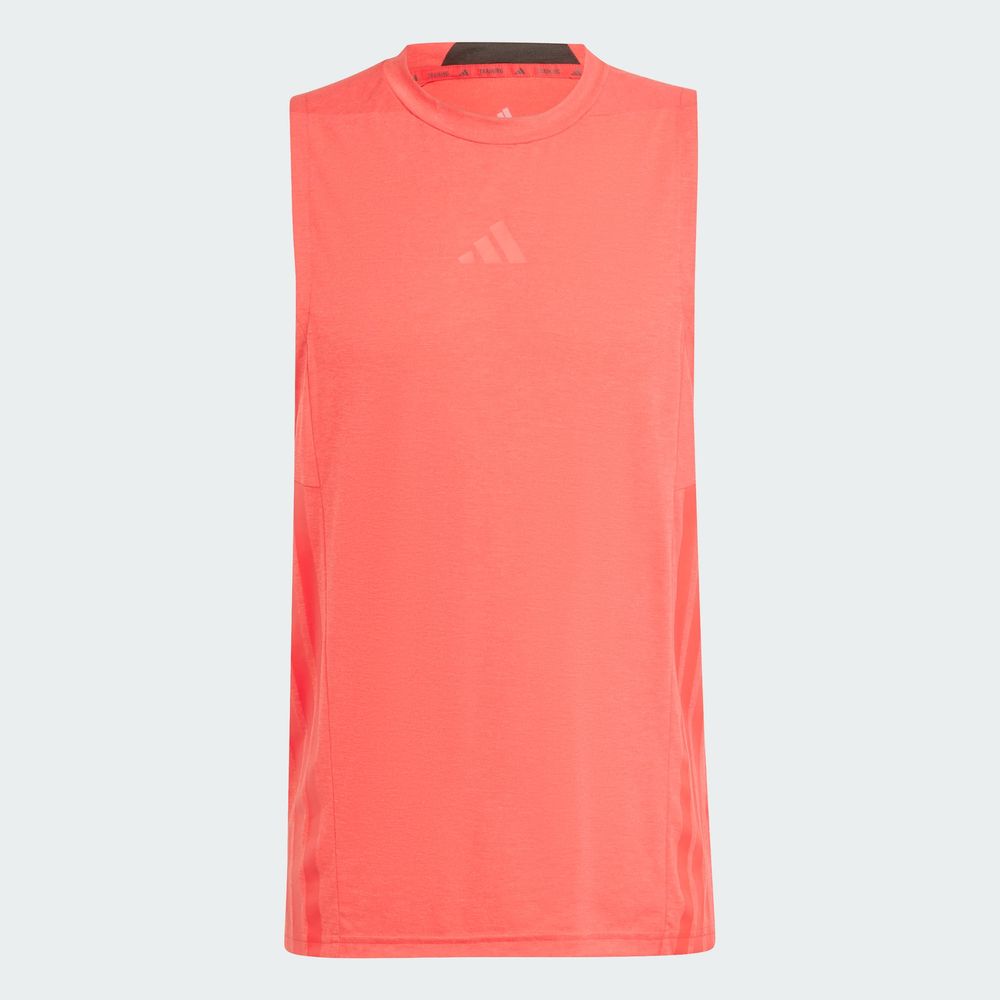 Foto 4 pulgar | Playera Sin Mangas Designed-for-training 3 Franjas Adidas Rojo Hombre