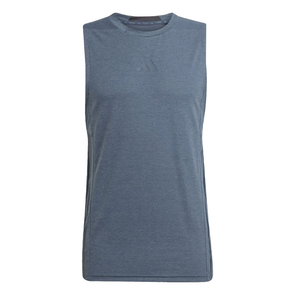 Foto 2 pulgar | Playera Sin Mangas Designed-for-training 3 Franjas Adidas Azul Hombre