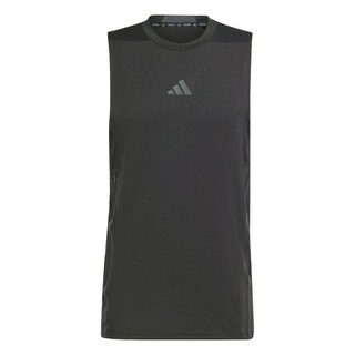 Foto 1 | Playera sin Mangas Designed-For-Training 3 Franjas Adidas Negra para Hombre