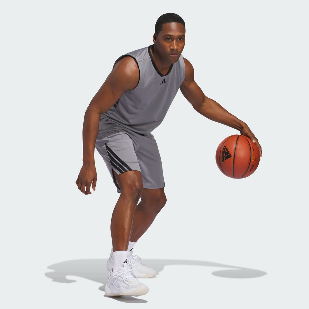 Foto 5 | Tank 3-Stripes Adidas Gris para Hombre