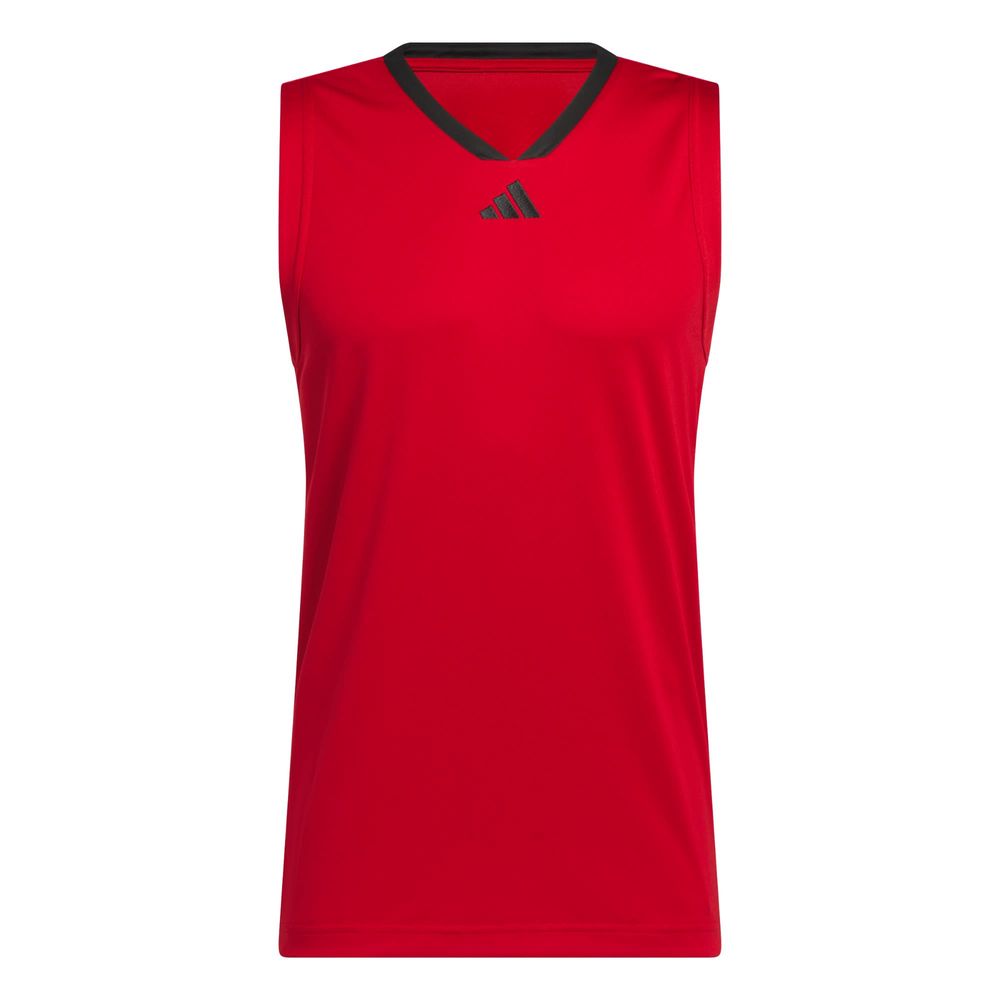 Foto 2 pulgar | Tank 3-Stripes Adidas Rojo para Hombre