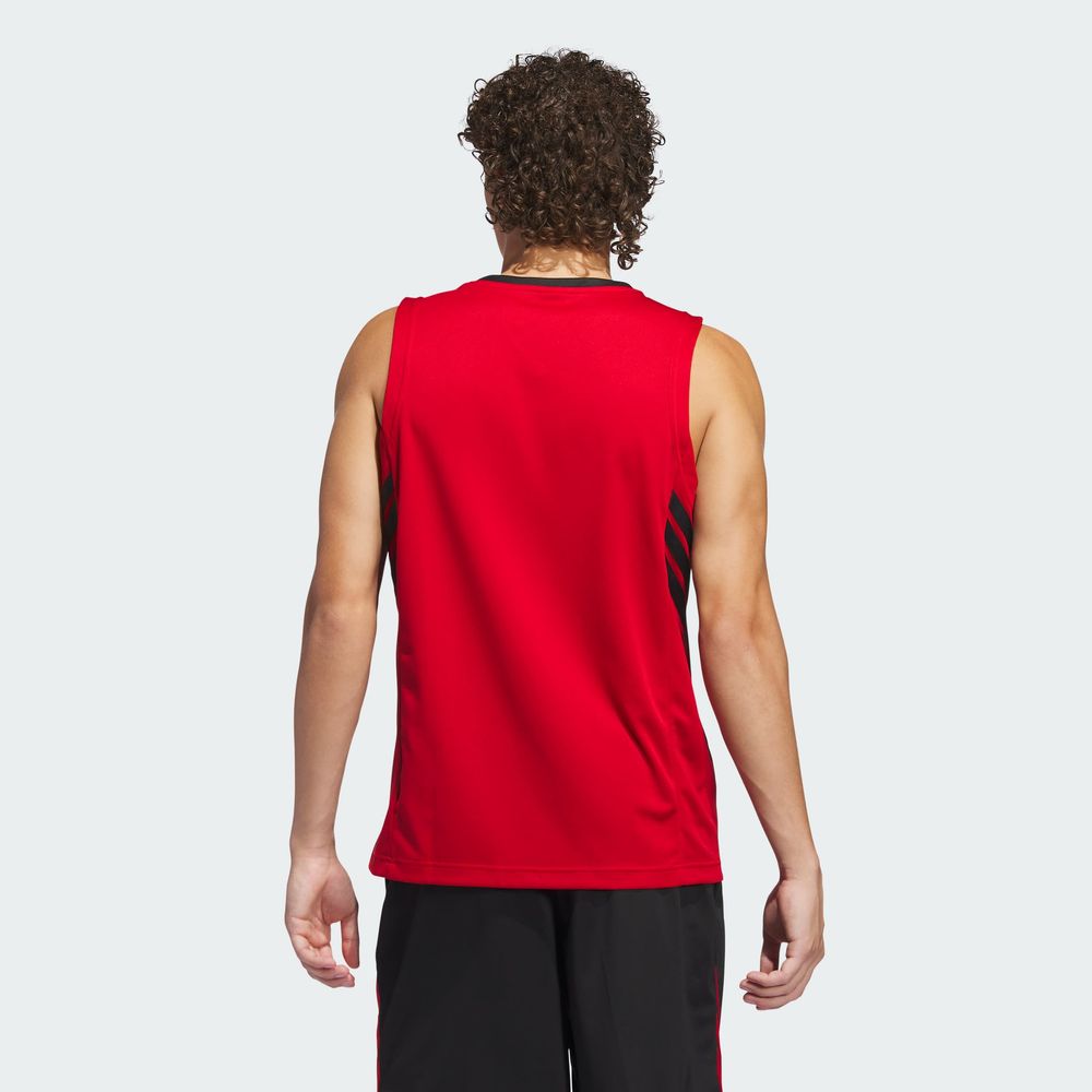 Foto 5 pulgar | Tank 3-Stripes Adidas Rojo para Hombre