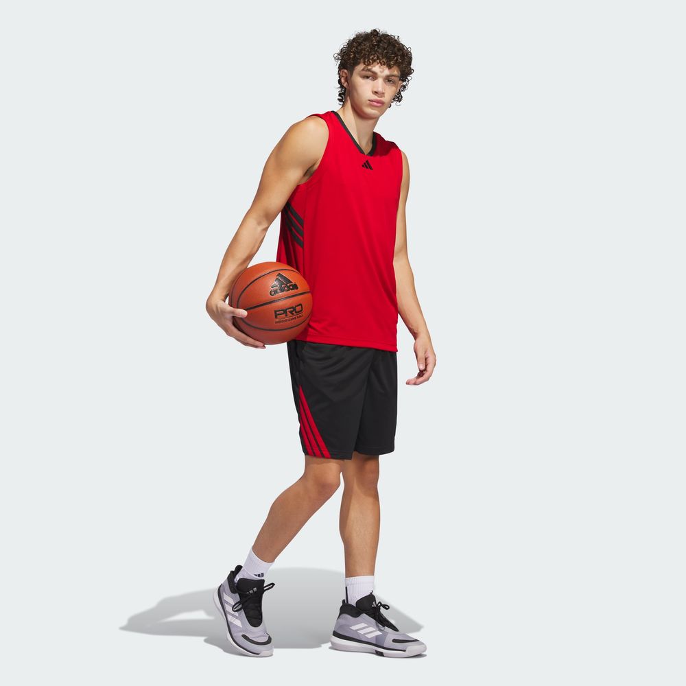 Foto 6 pulgar | Tank 3-Stripes Adidas Rojo para Hombre