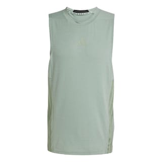 Foto 1 | Playera Sin Mangas Designed-for-training 3 Franjas Adidas Verde Hombre