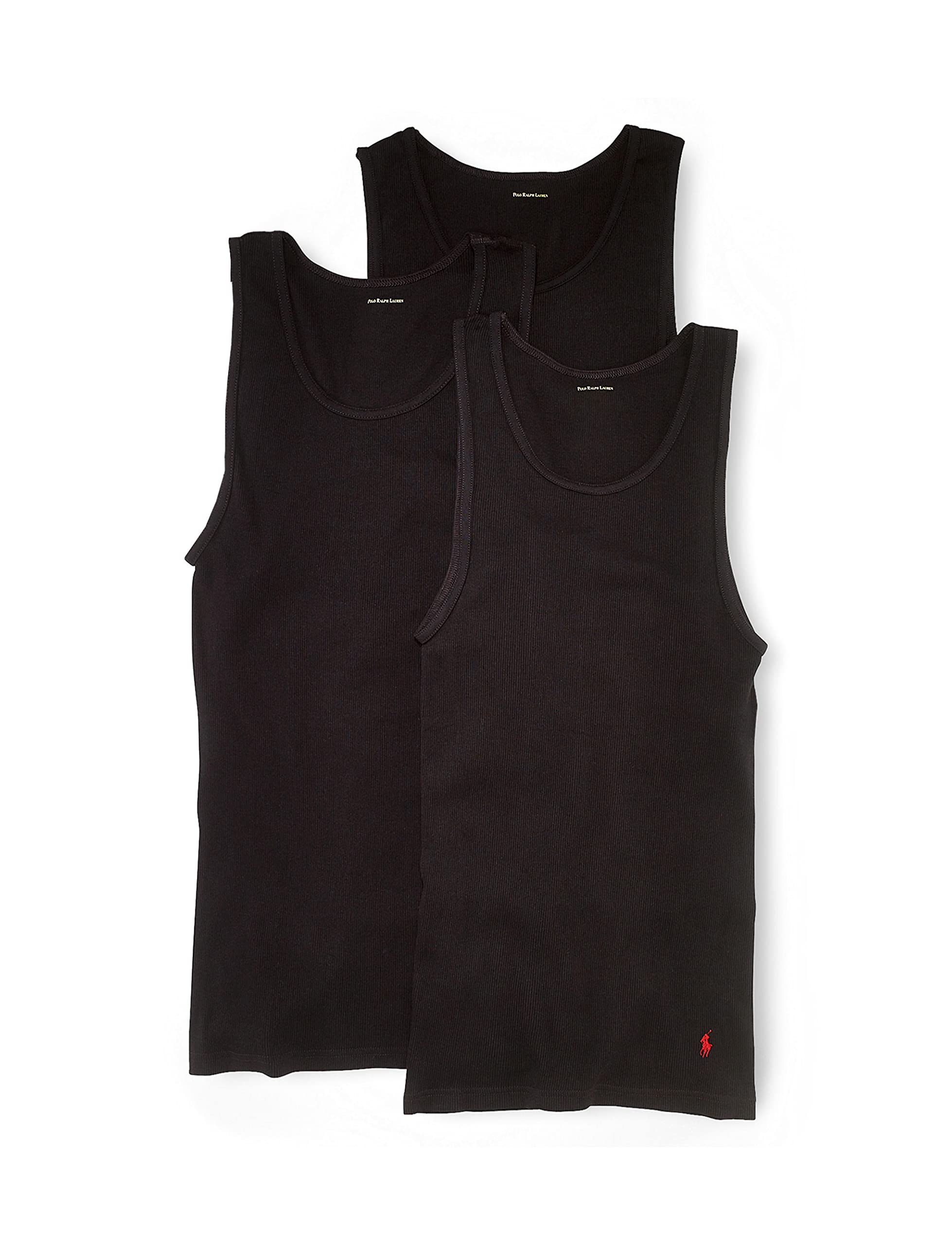 Foto 2 pulgar | Camiseta Sin Mangas Polo Ralph Lauren De Algodón De Corte Clásico Para Hombre, Negro/rojo - Venta Internacional.