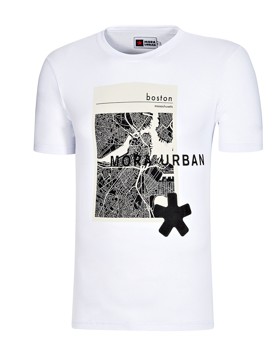 Mora Urban Playera Para Hombre Blanco