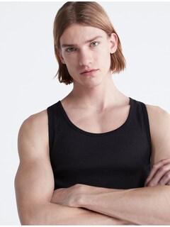Foto 4 | Playeras De Resaque Calvin Klein Algodon 3 Pz Color Negro Nb2450 - Original