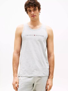 Foto 1 | Playera Tommy Hilfiger De Resaque Algodón Suave Logo De Hombre Color Gris