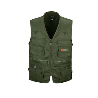 Foto 1 | Chaleco Táctico Respirable De Pesca Caza Reportero Fotógrafo Talla Xl, Verde