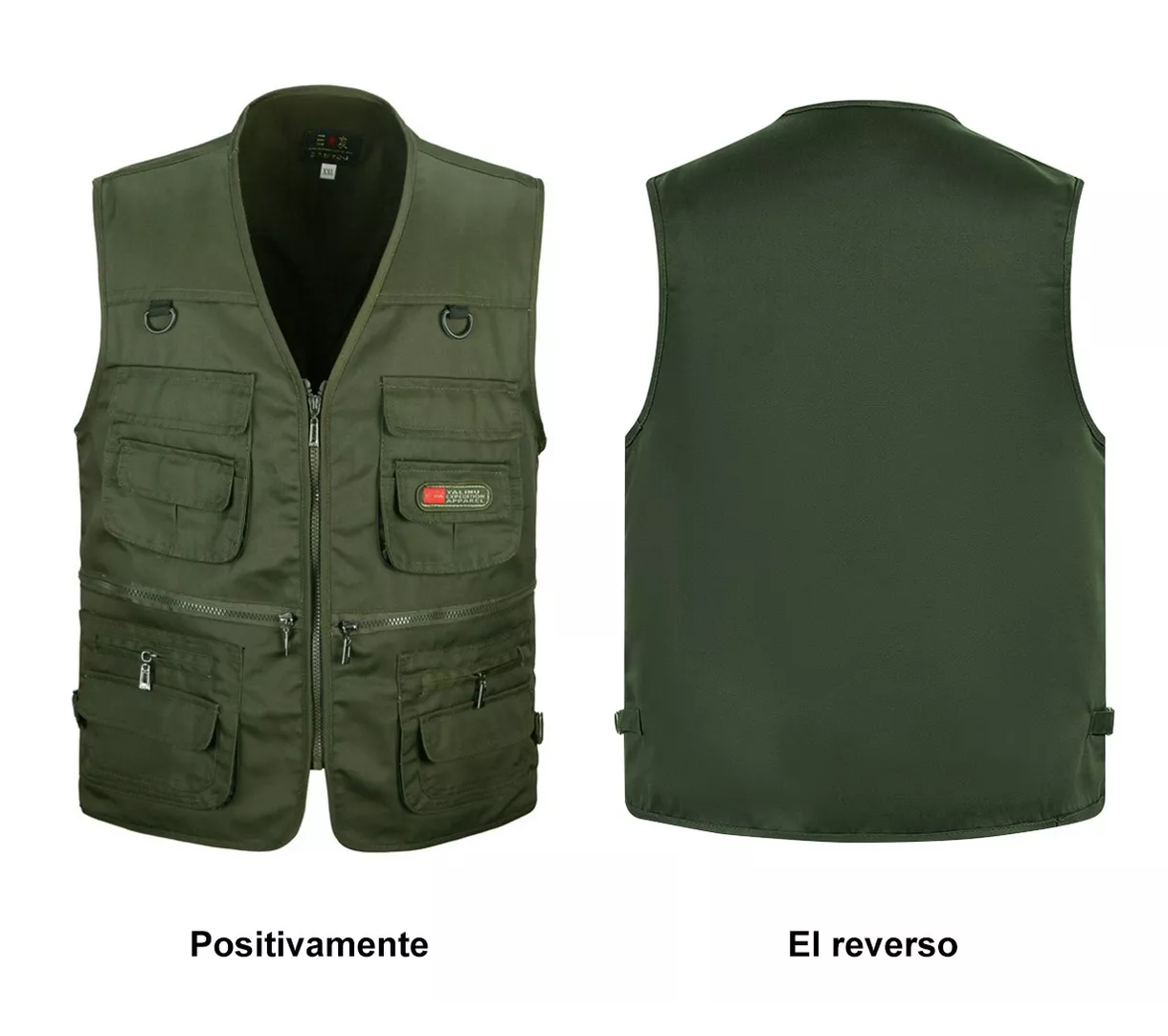 Foto 4 | Chaleco Táctico Respirable De Pesca Caza Reportero Fotógrafo Talla Xl, Verde