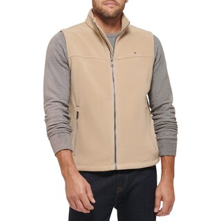 Foto 1 | Chaleco Tommy Hilfiger De Forro Polar Para Hombre, Color Canela, Talla Xs - Venta Internacional.