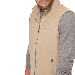 Foto 4 | Chaleco Tommy Hilfiger De Forro Polar Para Hombre, Color Canela, Talla Xs - Venta Internacional.