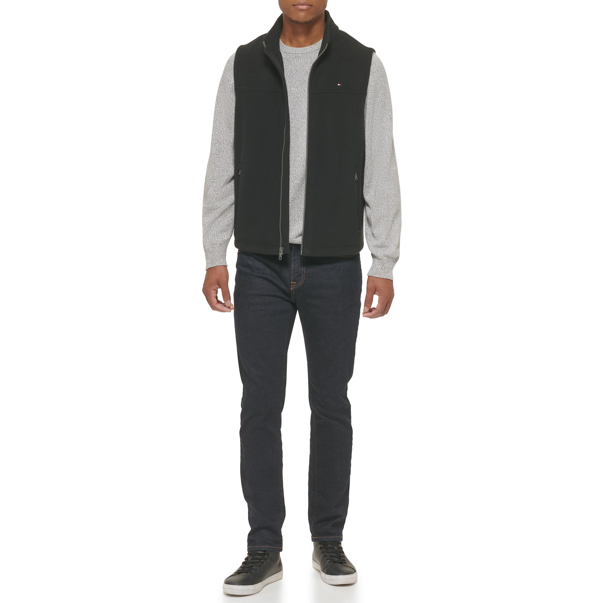 Foto 3 pulgar | Chaleco Tommy Hilfiger Negro de Forro Polar para Hombre - Venta Internacional