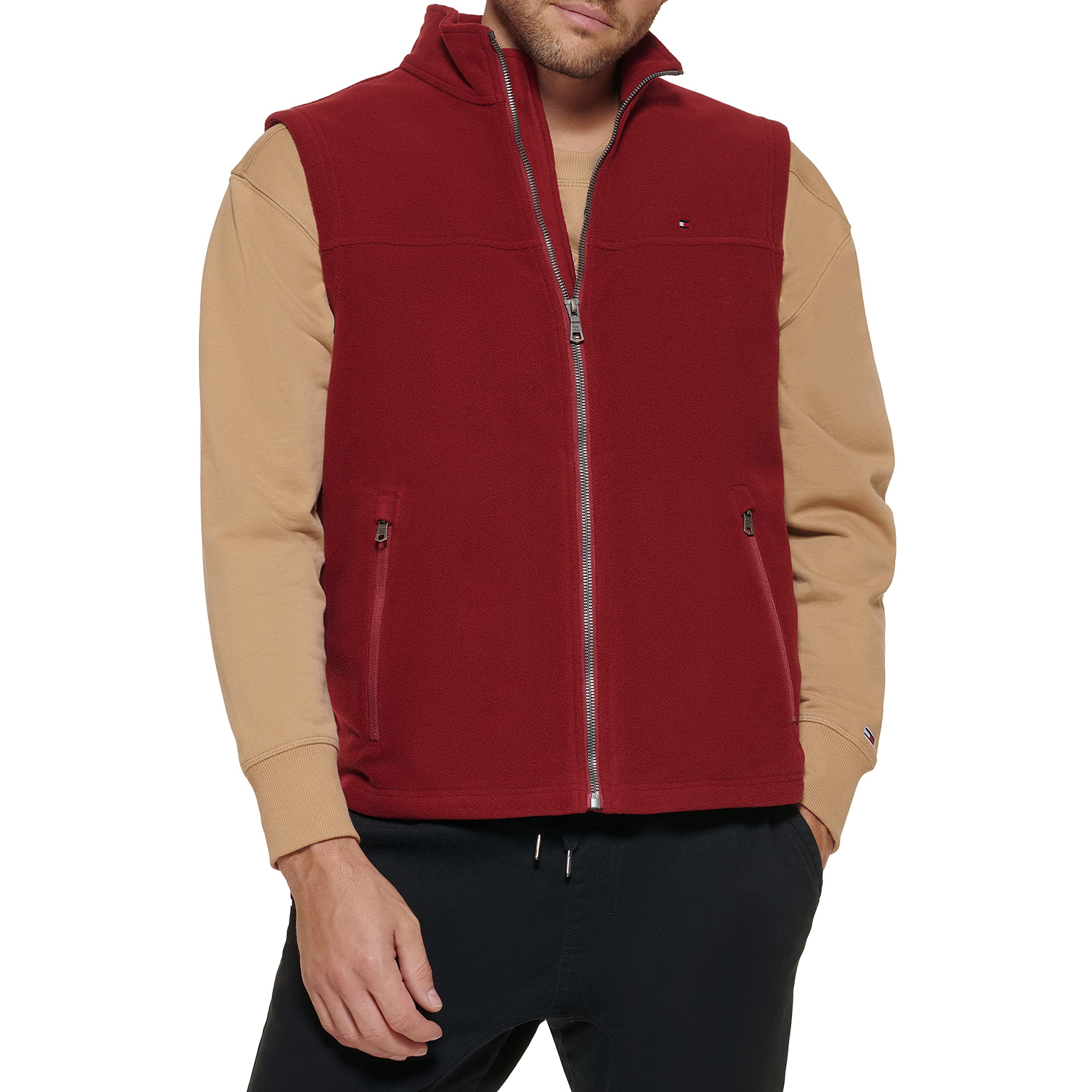Foto 2 pulgar | Chaleco Tommy Hilfiger de Forro Polar Rojo para Hombre - Venta Internacional