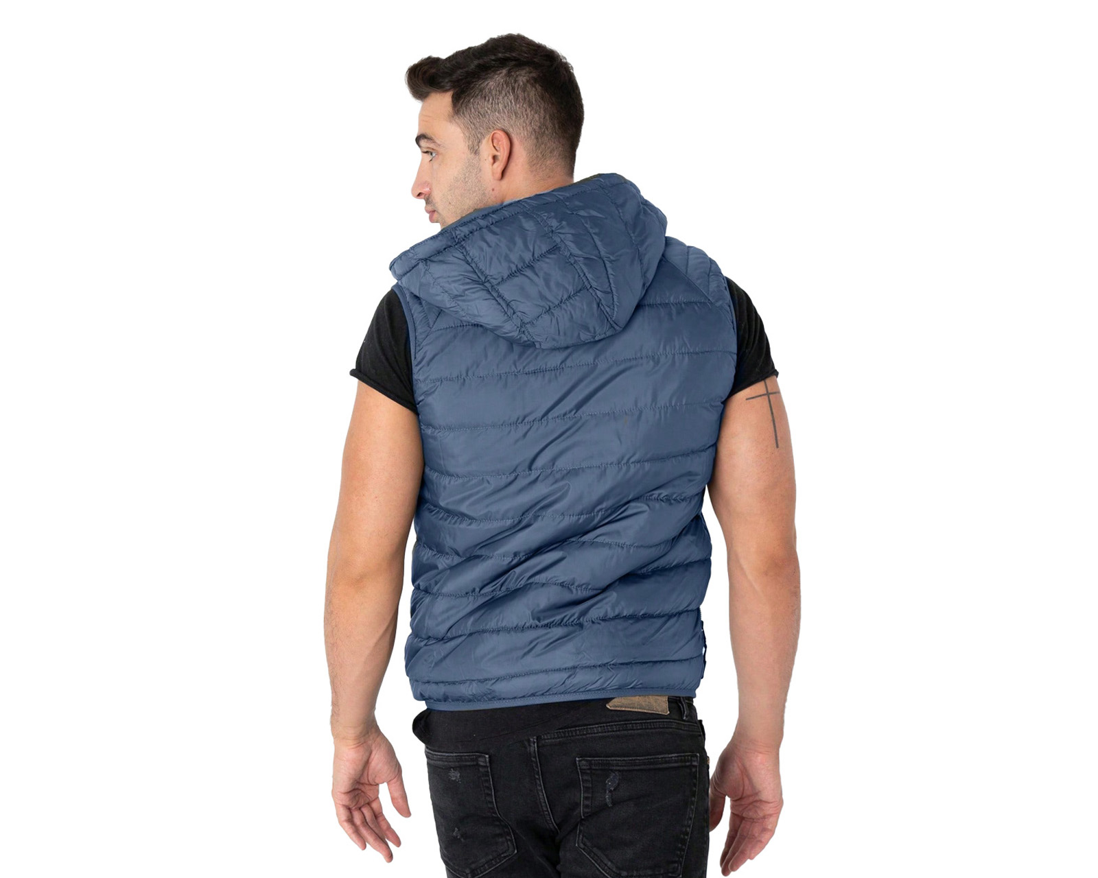 Foto 4 pulgar | Chaleco Ocean Point Azul Marino Con Gorro