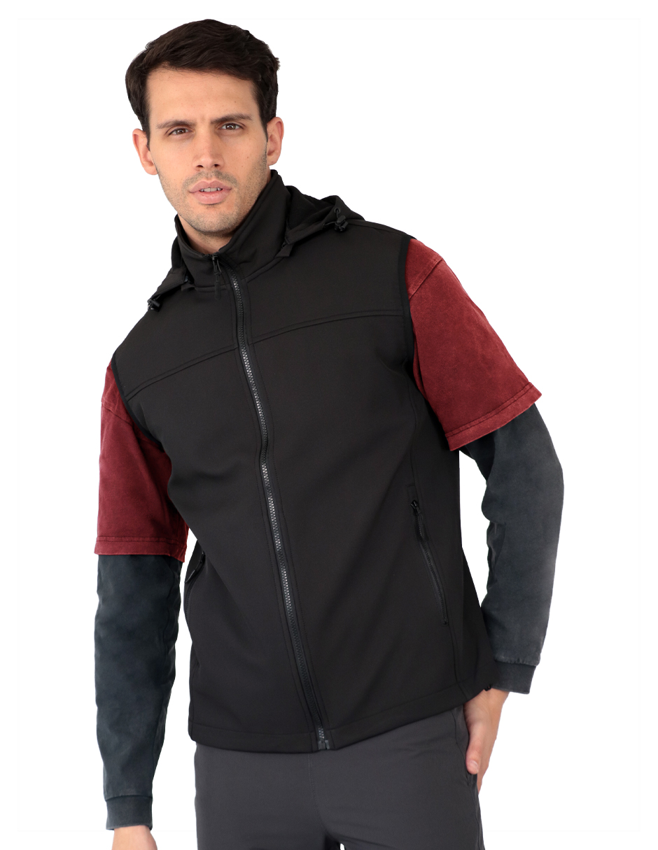 Foto 1 | Chaleco Roosevelt Caballero Brooklyn-le2401 Negro