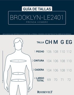 Foto 4 | Chaleco Roosevelt Caballero Brooklyn-le2401 Negro