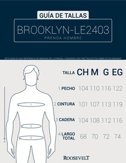 Foto 5 | Chaleco Roosevelt Caballero Brooklyn-le2403 Negro