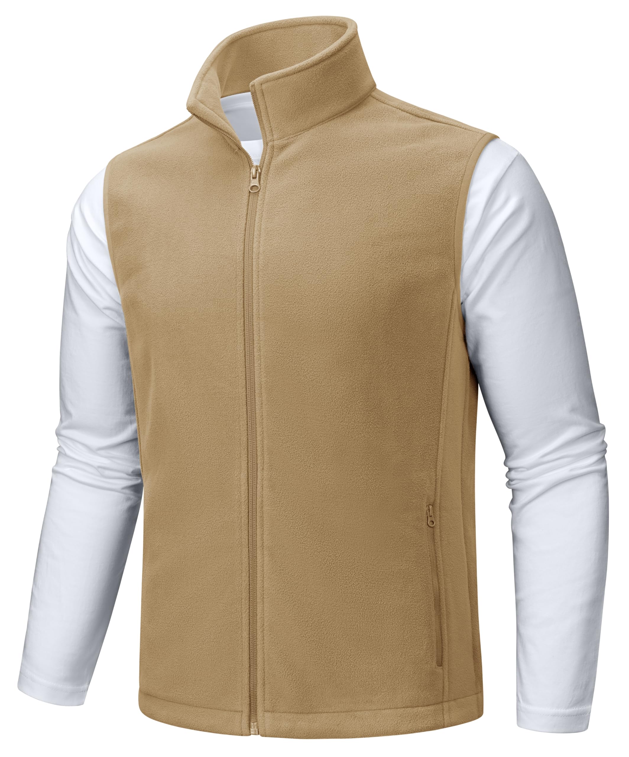 Chaleco Polar Tacvasen Para Hombre, Chaqueta Cálida Sin Mangas, Caqui, 2xl - Venta Internacional.