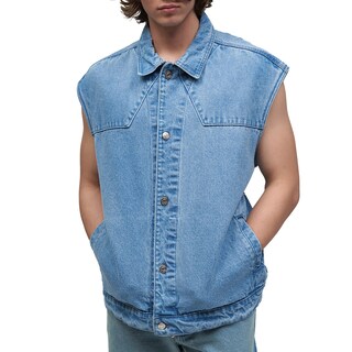 Foto 1 | Chaleco De Mezclilla Mchk. Caballero Diseño De Estrella, Color Azul. Modelo 8077