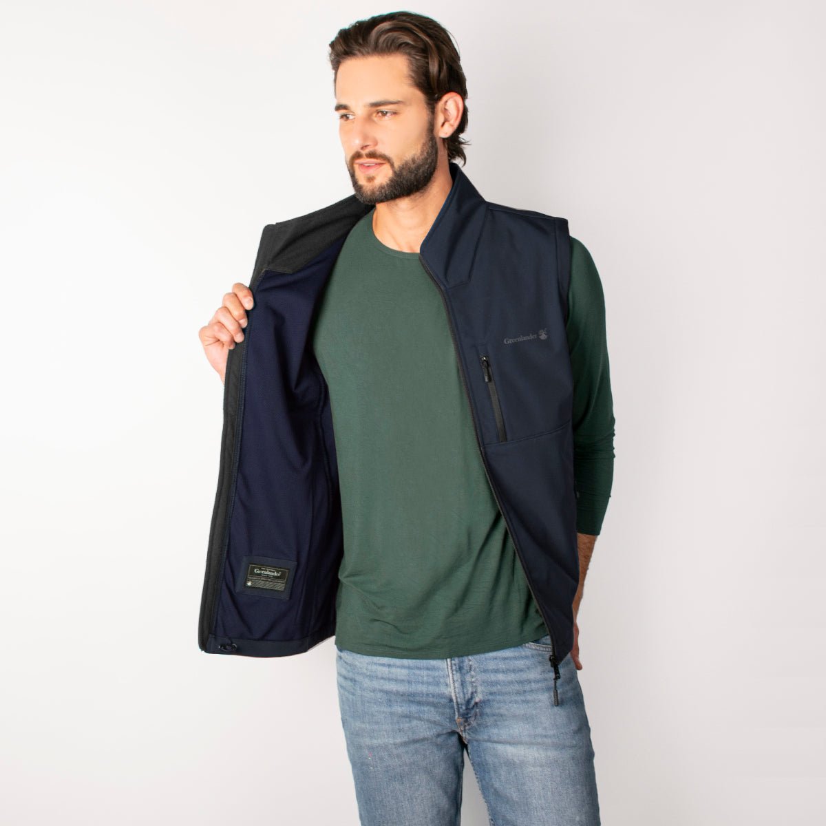 Foto 2 | Chaleco Greenlander Para Hombre Senderismo Softshell