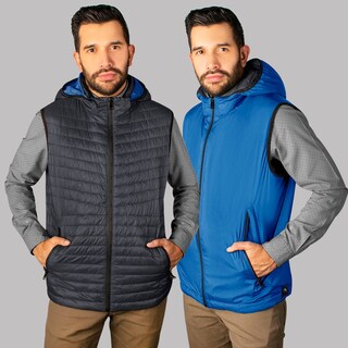 Foto 2 | Chaleco Greenlander Reversible Con Capucha Térmico, Ligero, Acolchado Y Rompevientos 2 En 1 Revesrible Para Hombre
