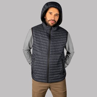 Foto 4 | Chaleco Greenlander Reversible Con Capucha Térmico, Ligero, Acolchado Y Rompevientos 2 En 1 Revesrible Para Hombre