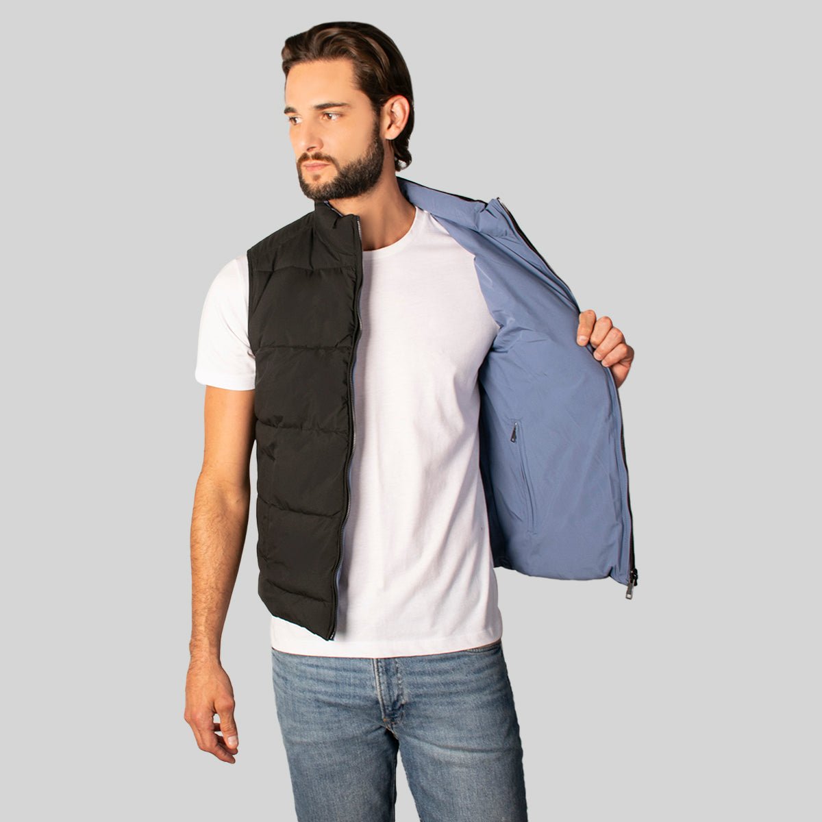 Foto 3 pulgar | Chaleco Greenlander Reversible Casual Cómodo Para Hombre