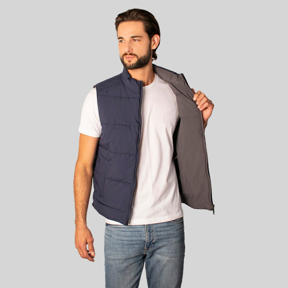 Foto 3 pulgar | Chaleco Greenlander Reversible Casual Cómodo Para Hombre