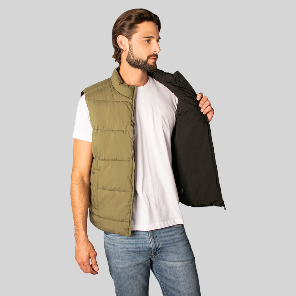 Foto 2 | Chaleco Greenlander Reversible Casual Cómodo Para Hombre