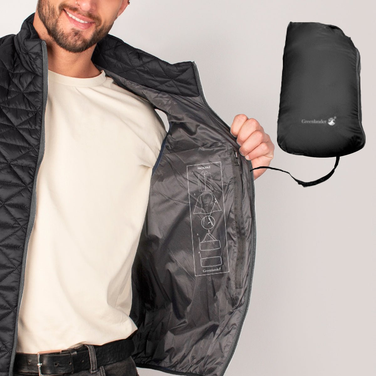 Foto 5 | Chaleco Greenlander Packable Capitonado Ligero Para Hombre