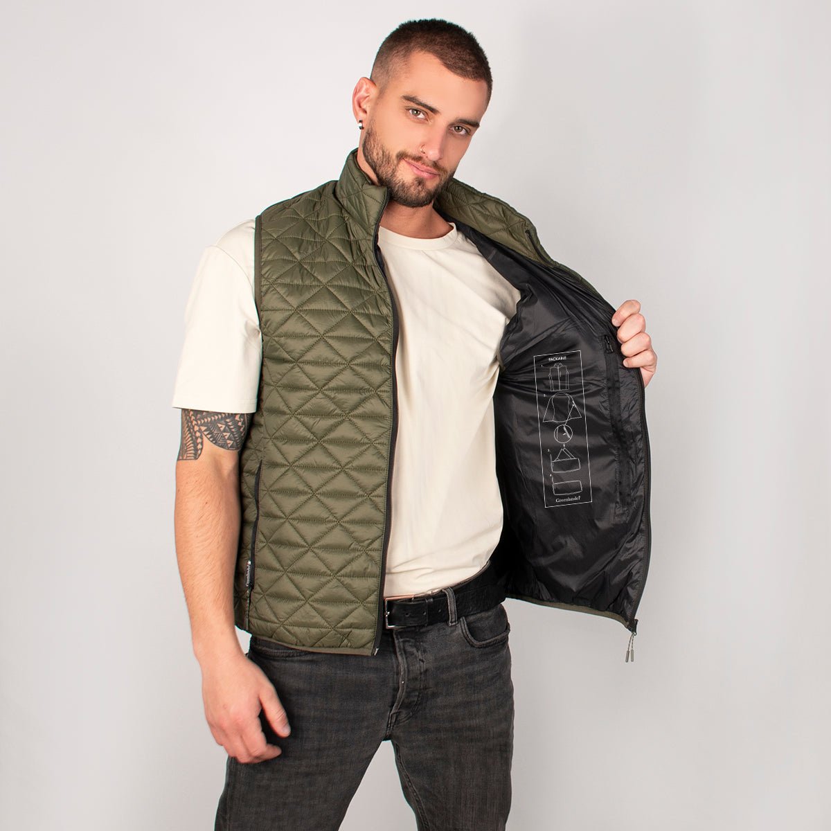 Foto 3 pulgar | Chaleco Greenlander Packable Capitonado Ligero Para Hombre