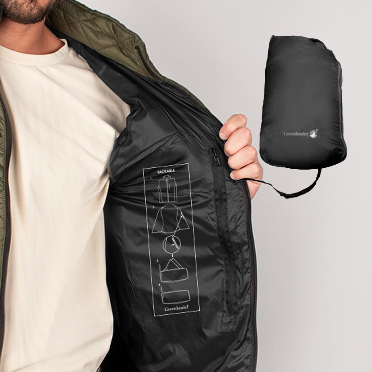 Foto 5 | Chaleco Greenlander Packable Capitonado Ligero Para Hombre