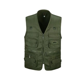Foto 1 | Chaleco Táctico Respirable De Pesca Caza Reportero Fotógrafo Talla Xl, Verde